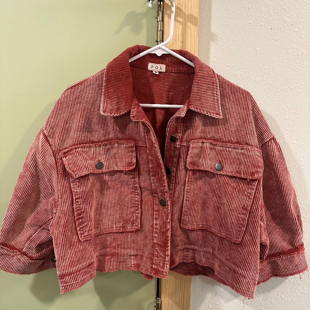 Cute cropped chord jacket